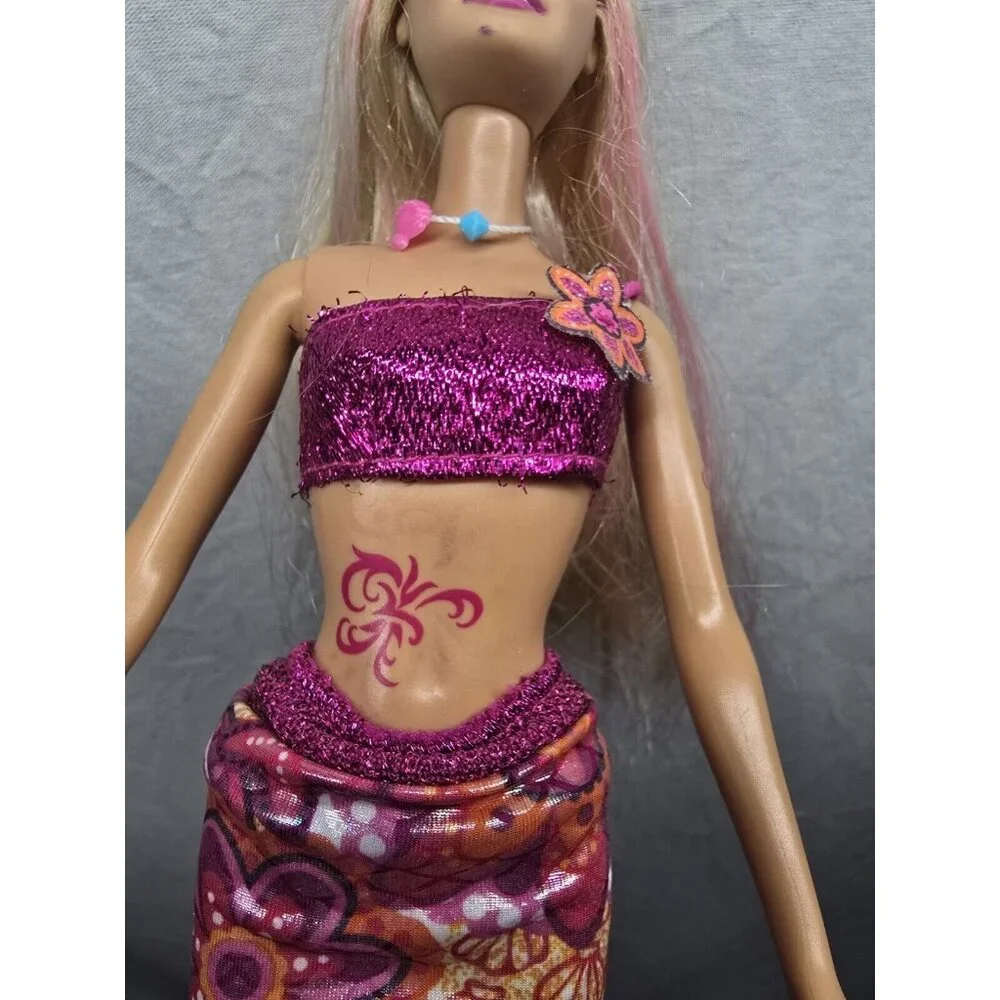 Barbie In A Mermaid Tale MERLIAH Doll Color Change With Tail- Marks On Face - Picture 4 of 7